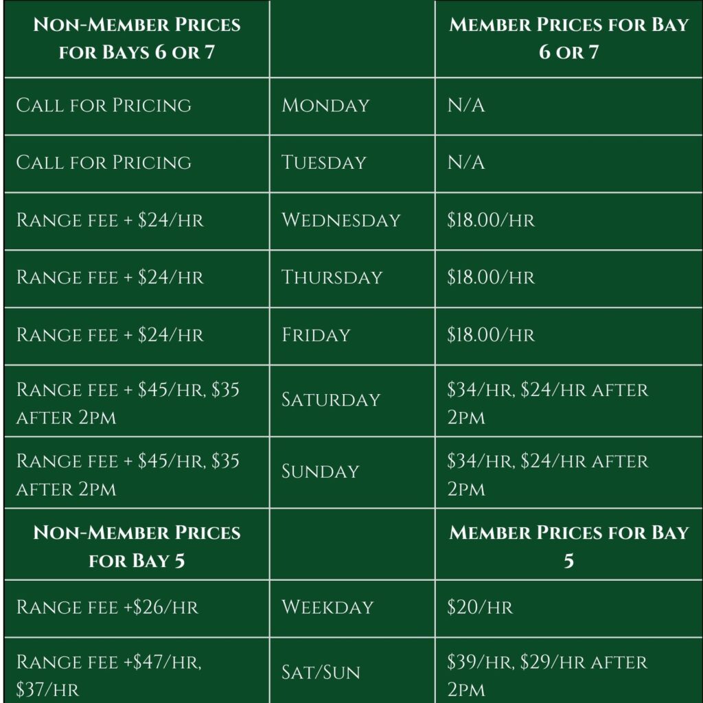 Letter Bay Rental at Cedar Ridge Range